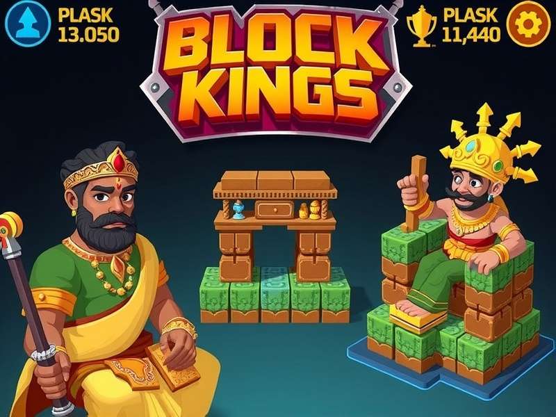Block Kings gameplay showing Indian cultural blocks